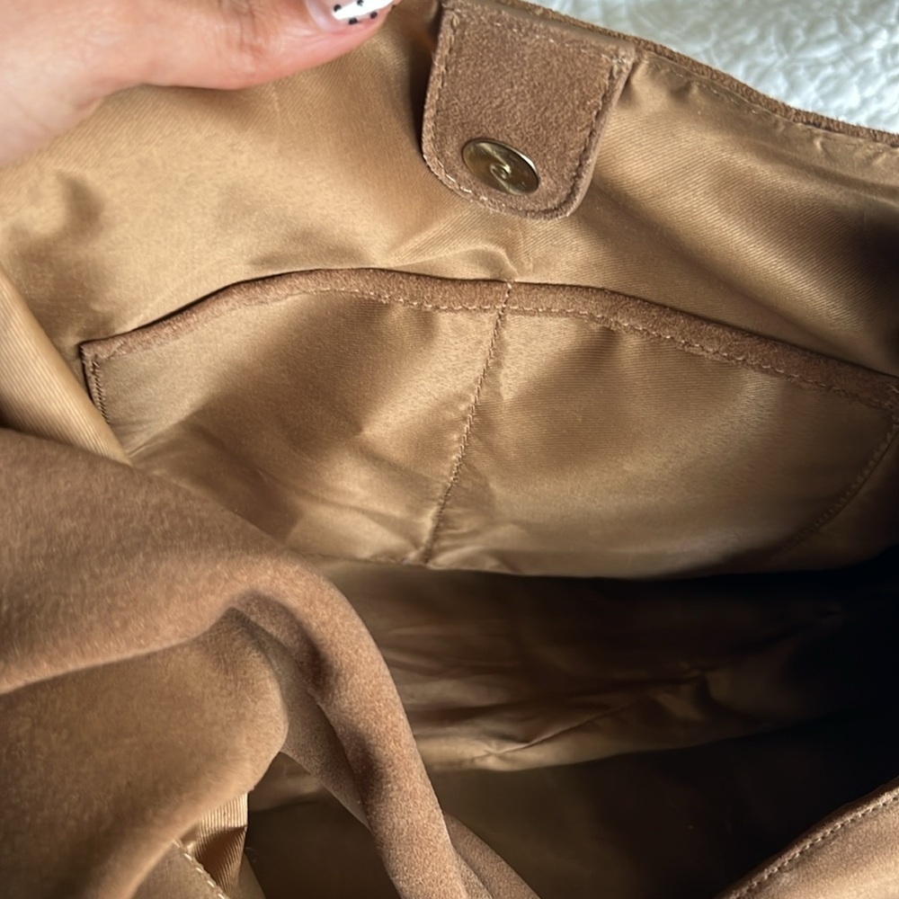 Tan Suede Shoulder Bag - Picture 8 of 12